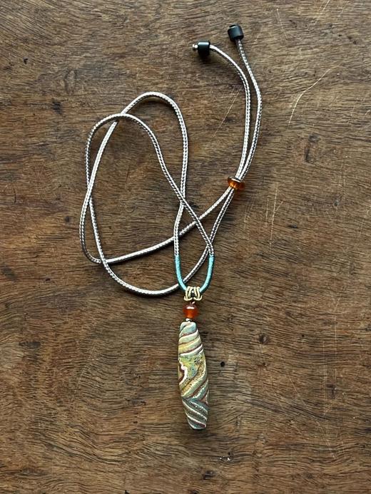 绞胎琉璃橄榄珠绳结项链，顺丰包邮 商品图8