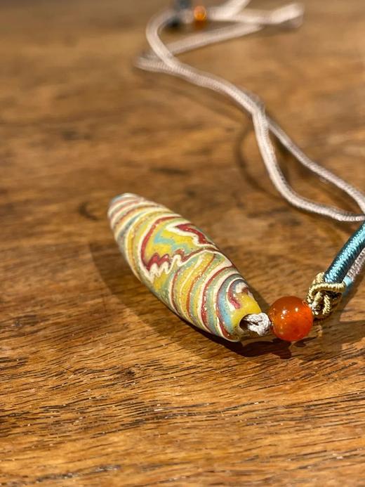 绞胎琉璃橄榄珠绳结项链，顺丰包邮 商品图3