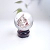 水晶球摆件-朱砂原石带木制底座 商品缩略图0