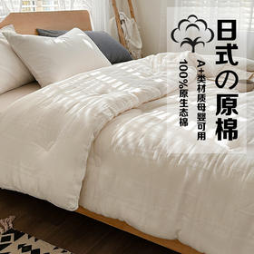 【原棉民宿被子】提花大格大豆被芯白色柔软被子全棉原棉民宿被子学生