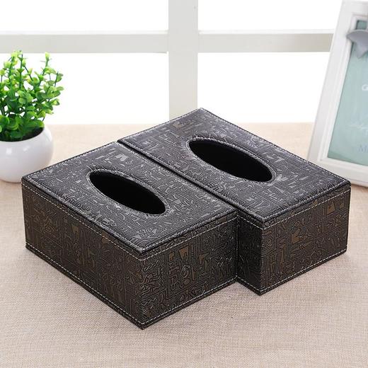 创意欧式皮革纸巾盒汽车纸巾盒子批发车载pu皮质抽纸盒批发纸抽盒 商品图3