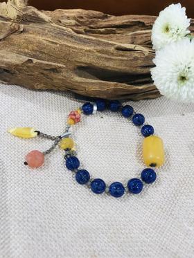 5F JADE 吉祥灵玉 青金石蜜蜡手串