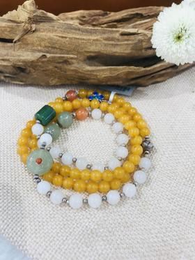 5F JADE 吉祥灵玉 蜜蜡和田玉长链