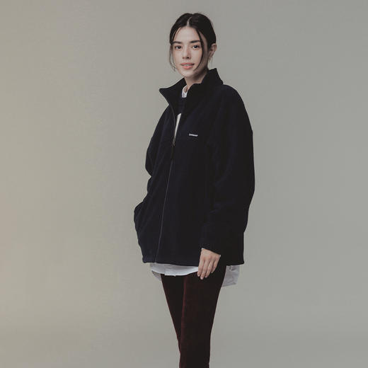 只剩大码勒~C0VERNAT 宽松廓形毛绒拉链摇粒绒外套 WT668 商品图0