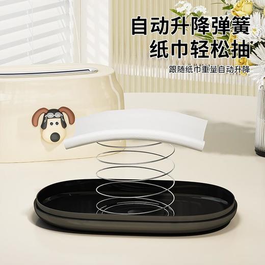 弹簧纸巾盒客厅高级收纳盒高颜值抽纸盒收纳创意卫生间餐巾盒家用 商品图1