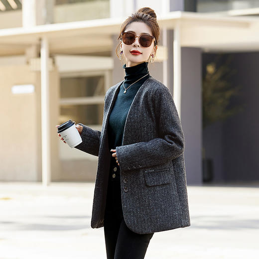 冬季新款，中长款时尚简约大气白鸭绒羽绒服外套HRYZ9576 商品图4