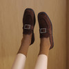 复古简约，一脚蹬头层羊反皮懒人单鞋KMN-2011 商品缩略图0