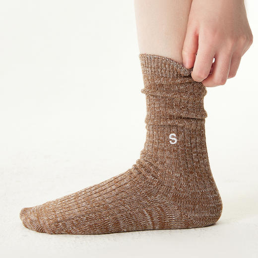 【代发】上森派系 字母纯色毛线中筒袜（下单后不接受退款，请谨慎下单！） 商品图9