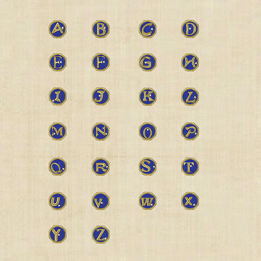 龢盒原创 私人定制复古字母18k金青金/黑玛瑙袖扣 商品图4