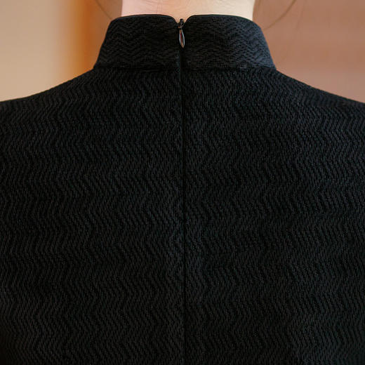 SYG-686长袖旗袍复古民国风改良年轻款少女日常针织连衣裙优雅中长款 商品图5