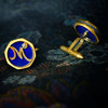 龢盒原创 私人定制复古字母18k金青金/黑玛瑙袖扣 商品缩略图3