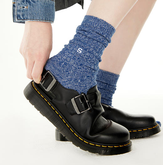 【代发】上森派系 字母纯色毛线中筒袜（下单后不接受退款，请谨慎下单！） 商品图8