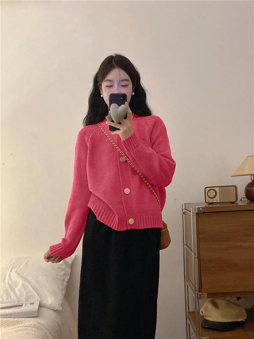 韩国五色金扣开衫 商品图6