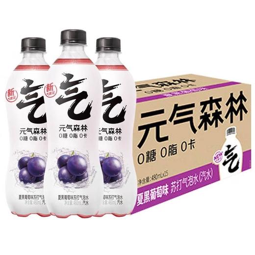 元气森林无糖夏黑葡萄气泡水480ml*15瓶 商品图0