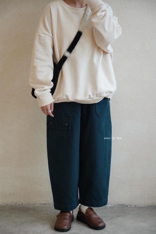 HARVESTY 落肩袖长袖圆领插袋卫衣(2色可选) 商品图2