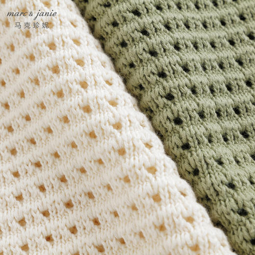 马克珍妮男童户外风针织马甲 儿童镂空针织衫背心春装新款240021 商品图5