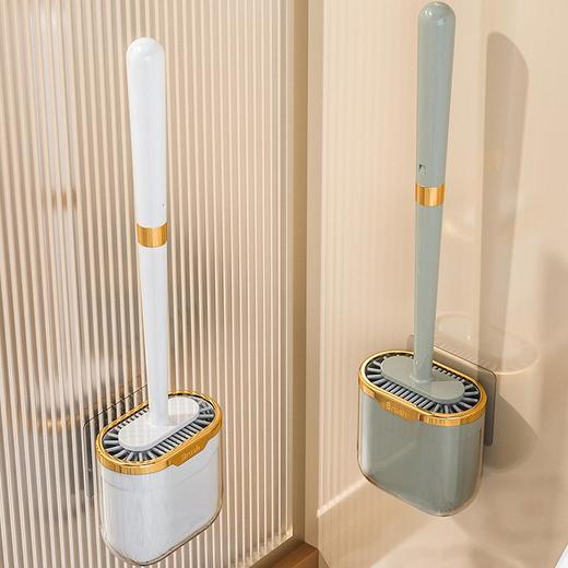 马桶刷家用无死角卫生间厕所硅胶刷子壁挂式2022轻奢新款清洁神器 商品图0