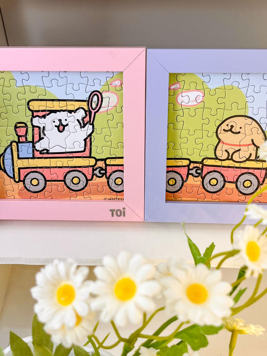 TOI图益-线条小狗-CP盲盒拼图-49片(单盒)（拍6发端盒） 商品图0