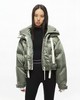 Shoreditch Ski Club - Woven Willow Ama Short Puffer - Steel Green - 女装 - 棉服 - 绿色 商品缩略图1