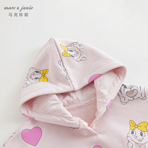 马克珍妮女童连帽卫衣儿童超舒棉宽松卡通上衣外套春装新款240077 商品图2