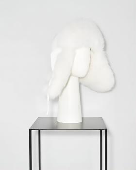 Yves Salomon - Chapka Skiwear Fabric/Fox - Snow - 女装 - 滑雪帽 - 白色