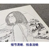 【大彩图】盘虎杰工笔画白描底稿小品现代人物高清打印稿HJ49 商品缩略图4