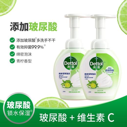 滴露Dettol玻尿酸泡沫花香/西柚香/青柠洗手液 商品图1