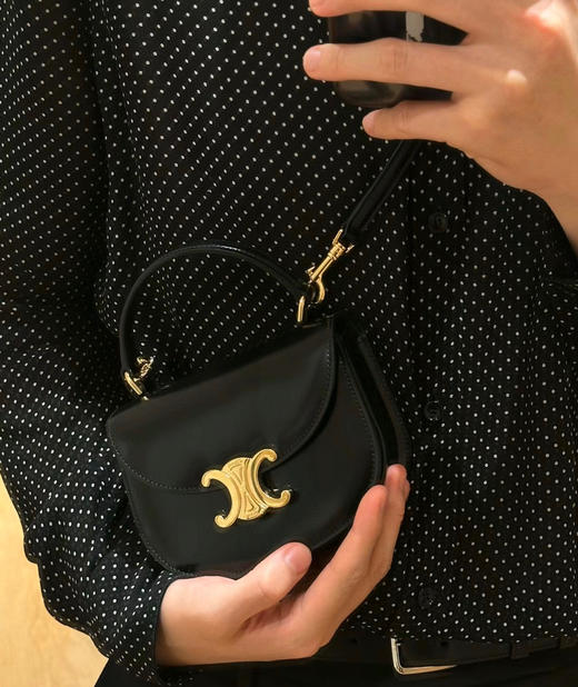 Celine迷你马鞍-黑色 商品图2