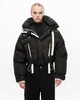Shoreditch Ski Club - Woven Willow Ivy Short Puffer - Black W/Soft White Trims - 女装 - 滑雪夹克 - 黑色白边 商品缩略图1