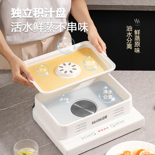 「加大容量！三层蒸锅」三的多功能蒸锅 家用大容量电蒸锅蒸煮一体多层蒸笼蒸汽锅预约定时厨房电器 商品图2