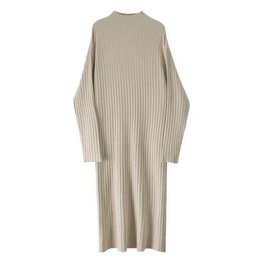 【秋冬时尚搭配】简约风针织连衣裙 羊绒针织软糯绵柔 高弹耐磨耐穿 板正有型 显瘦显气质 商品图4