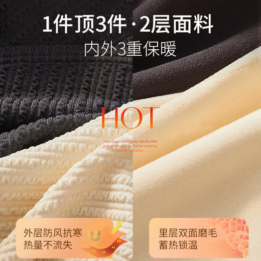 【时髦显瘦！磨毛保暖】德绒保暖背心女士带胸垫一体式免穿文胸，秋冬自发热内搭打底多情猫 商品图4