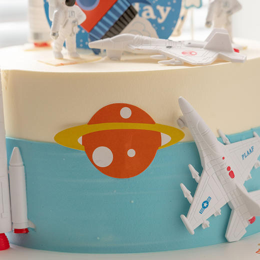 情景蛋糕 一飞冲天 航天航空 牛奶奶油情景蛋糕 生日蛋糕 大理同城送 商品图2