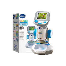 VTech伟易达 视听探索显微镜儿童科学实验生物玩具昆虫标本制作植物益智 5岁+