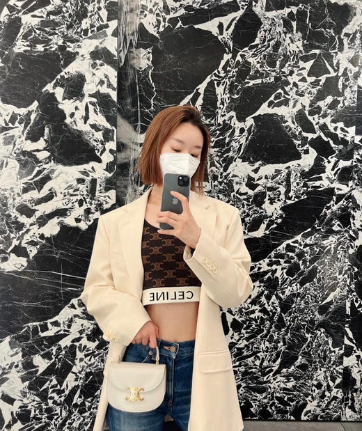 Celine迷你马鞍-粉笔白 商品图4