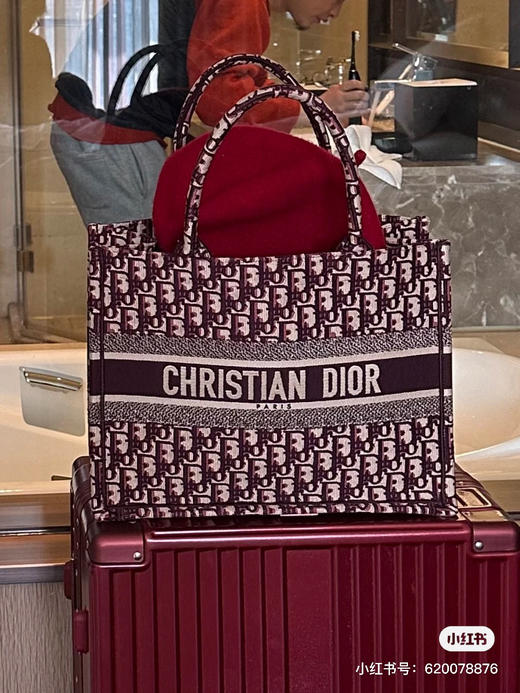 Dior酒红托特36中号 商品图2