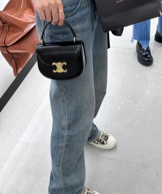 Celine迷你马鞍-黑色 商品图5