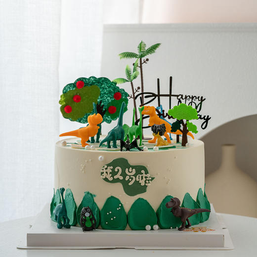 情景蛋糕 侏罗纪公园 恐龙 牛奶奶油情景蛋糕 生日蛋糕 大理同城送 商品图1