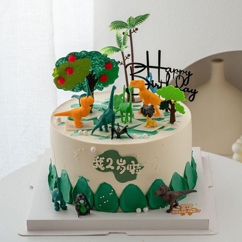 情景蛋糕 侏罗纪公园 恐龙 牛奶奶油情景蛋糕 生日蛋糕 大理同城送