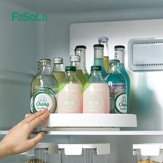 FaSoLa厨房置物架多功能调料品收纳转盘旋转式家用厨房调料瓶神器 商品图10