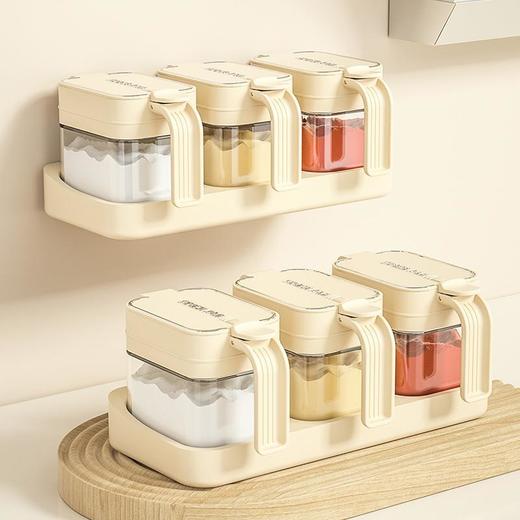 厨房调料罐组合套装家用调料盒密封防潮盐罐味精盐收纳糖罐瓶 商品图0