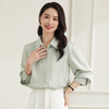 【简约商务】罗蒙四季款女式长袖衬衫百搭时尚清新百搭职场衬衫女 商品缩略图5