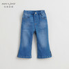 马克珍妮女童弹力牛仔喇叭裤 儿童修身牛仔裤春装新款裤子240219 商品缩略图1