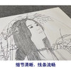 【大彩图】盘虎杰工笔画白描底稿小品现代人物高清打印稿HJ50 商品缩略图4