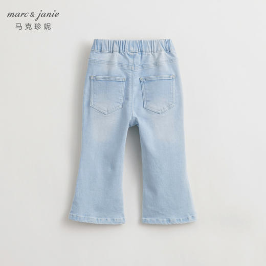 马克珍妮女童弹力牛仔喇叭裤 儿童修身牛仔裤春装新款裤子240219 商品图2
