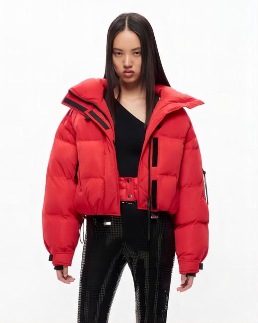 Shoreditch Ski Club - Woven Diana Puffer Jacket - Red - 女装 - 夹克 - 红色 商品图2