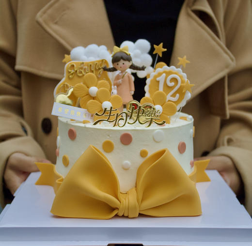 蝴蝶结翻糖蛋糕 商品图0