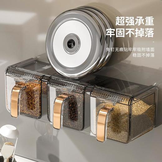 专利调料盒厨房用品厨房家用调料罐调味罐调料组合套装壁挂收纳盐 商品图3