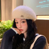 秋冬【日系兔毛画家帽女】户外 保暖时尚 贝雷帽子 商品缩略图4