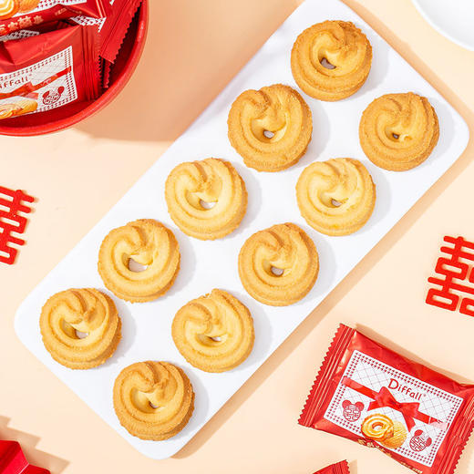 【酥脆香甜！吾家喜事曲奇】奶香四溢喜事喜饼曲奇饼干结婚订婚专用禧字囍糖散装独立包装喜糖 商品图3